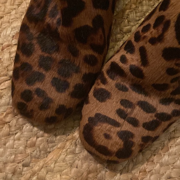 Pony hair Zara leopard print ankle boots - Picture 5 of 6